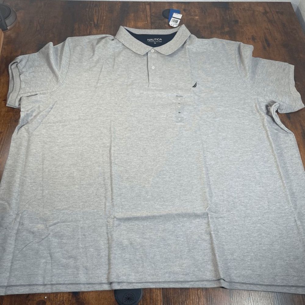 Nautica Shirt Men's Gray Performance Deck Polo Sz 6x NWT